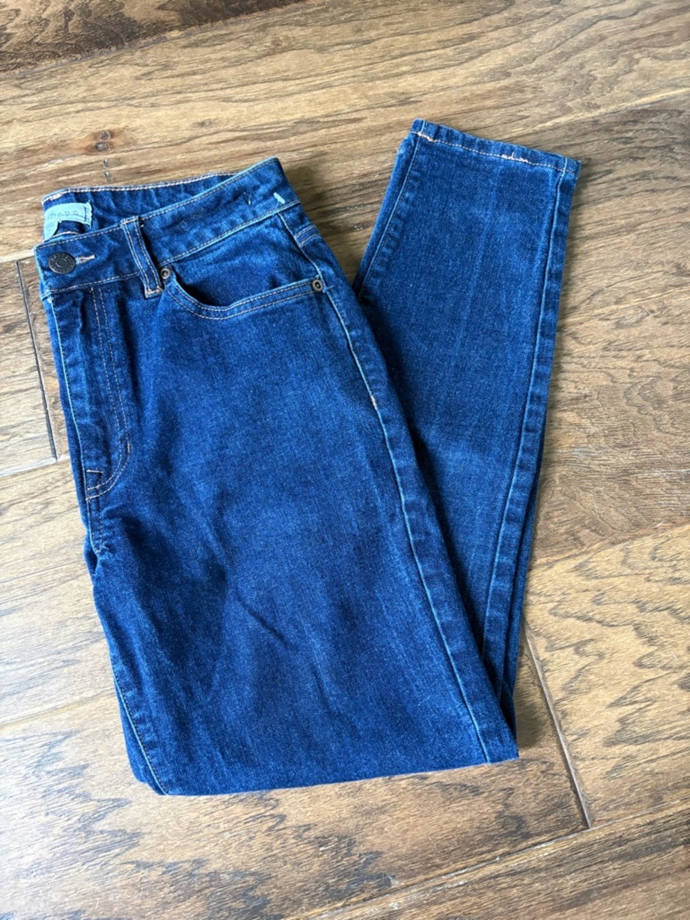 Harper Women's High Rise Skinny Jeans in Deep Blue Denim